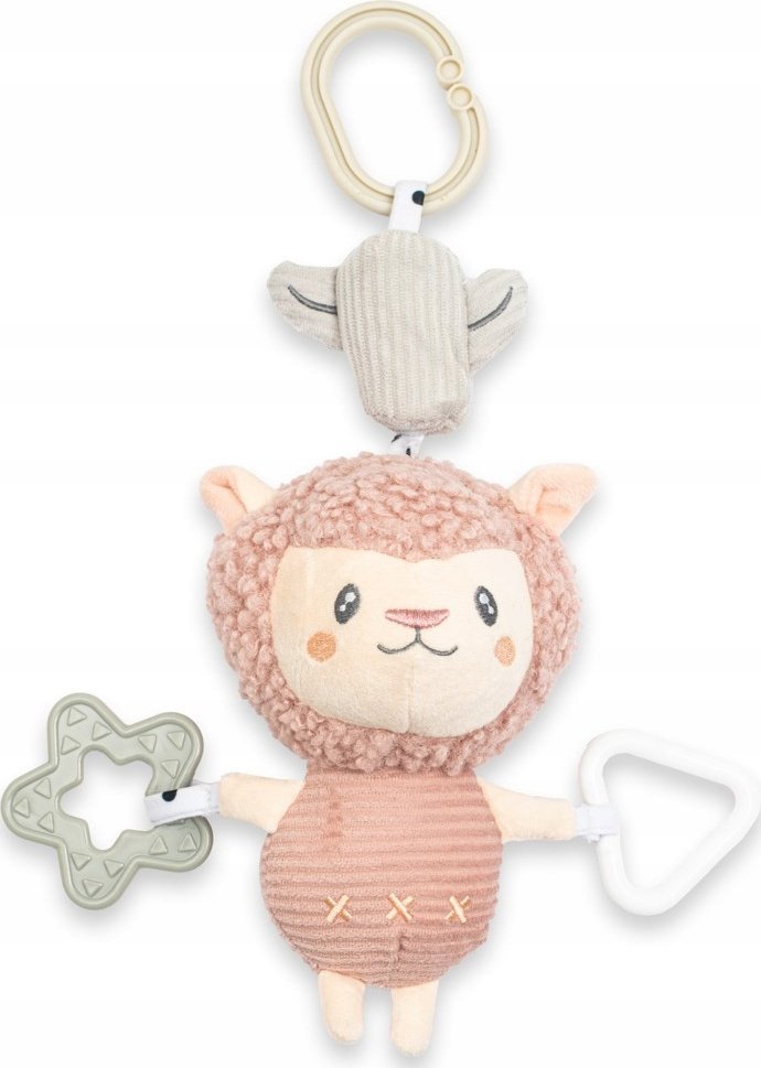 NEW BABY PLUSZOWA ZAWIESZKA DO WÓZKA LAMA PINK 8596164140253