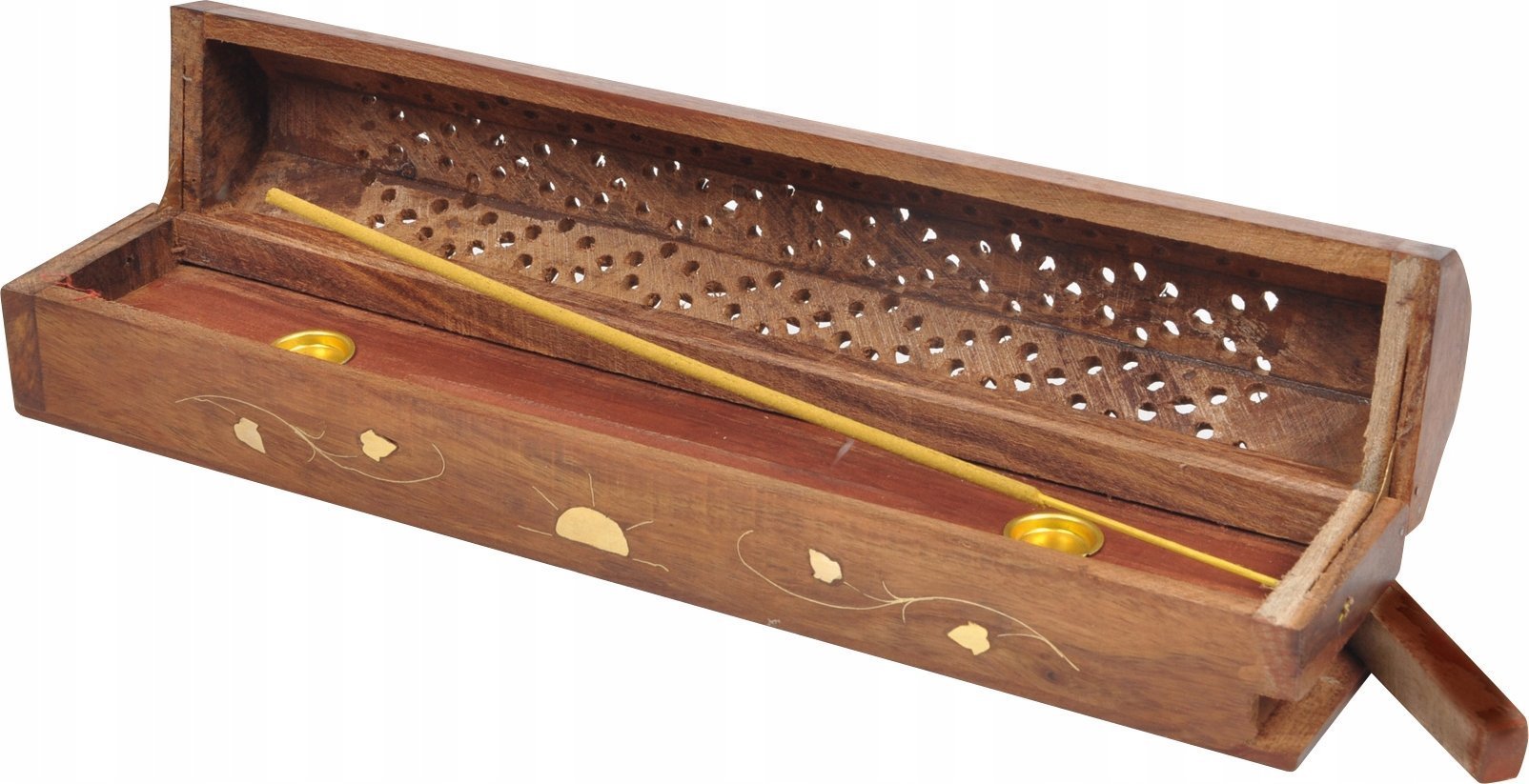 Homea Drewniana podstawka na kadzidełko w formie pudełka