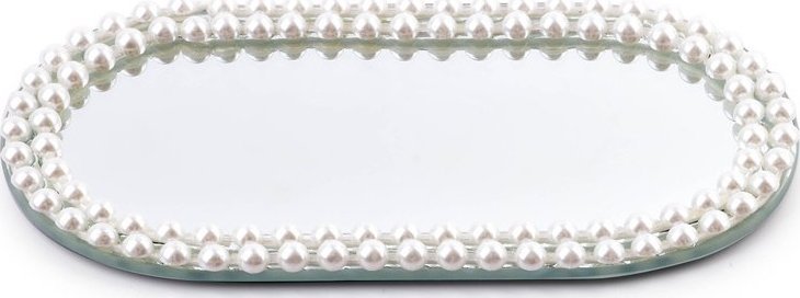 Affek Design MARGOT PEARL Podstawka art.dekoracyjny 20x10xh1cm