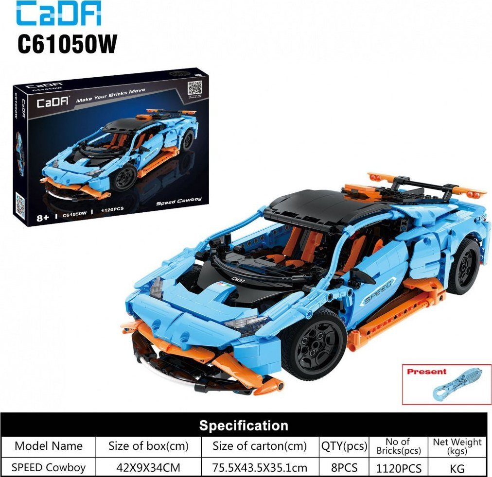 Cada Klocki techniczne CaDA 1120 el. Wyścigówka Speed Cowboy dla dzieci 8+