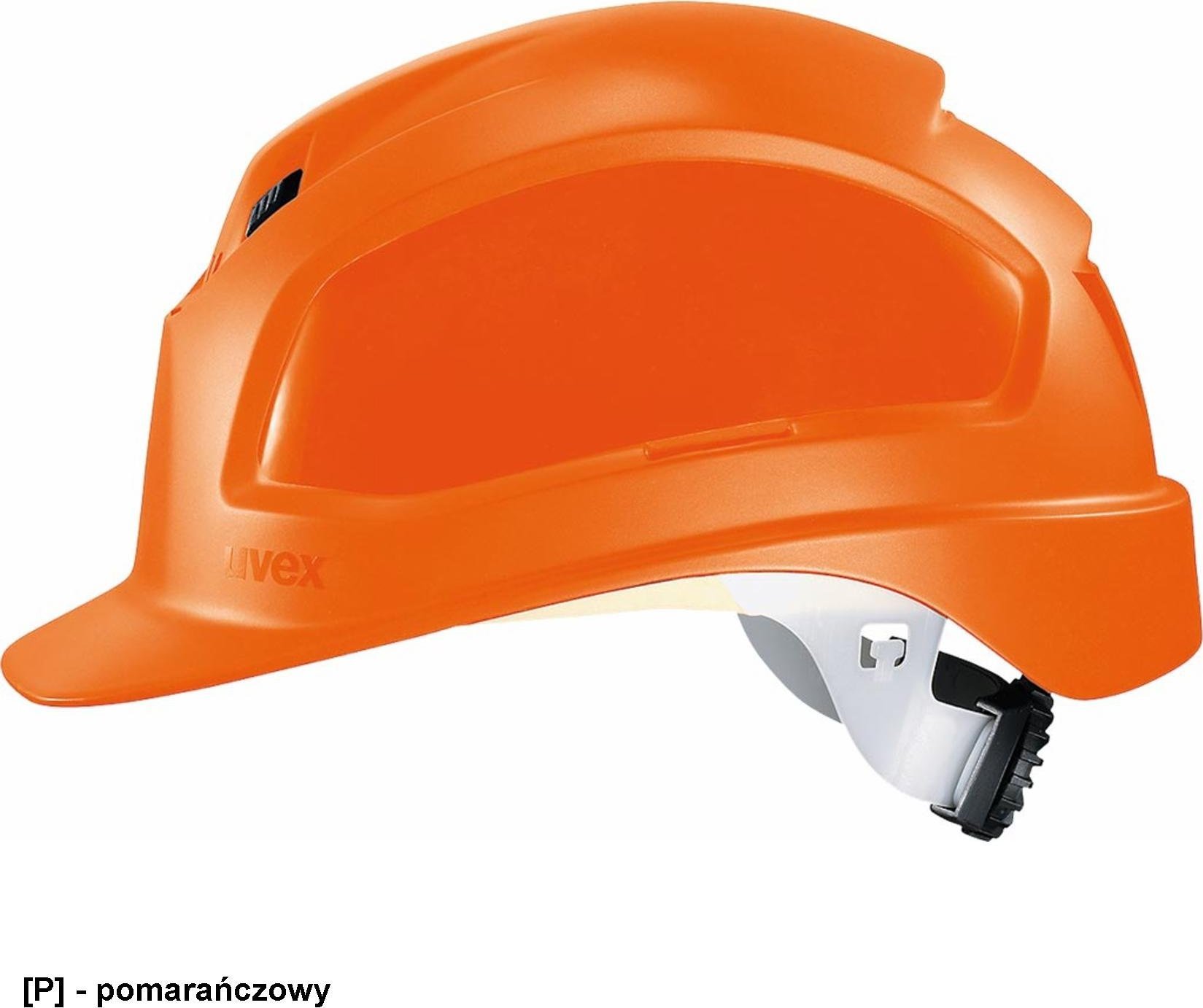 Uvex UX-KAS-PHEOS - hełm ochronny, lekki o sportowym wyglądzie, pokrętło, wentylacja, - pomarańczowy