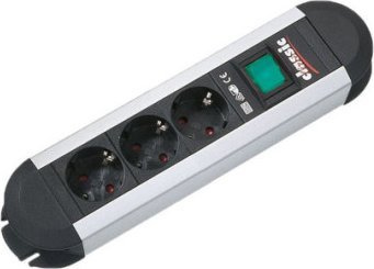 Listwa zasilająca Bachmann BACHMANN PRIMO gniazdo 3x styk uziemiony, aluminium, z wyłącznikiem, 1,75 m