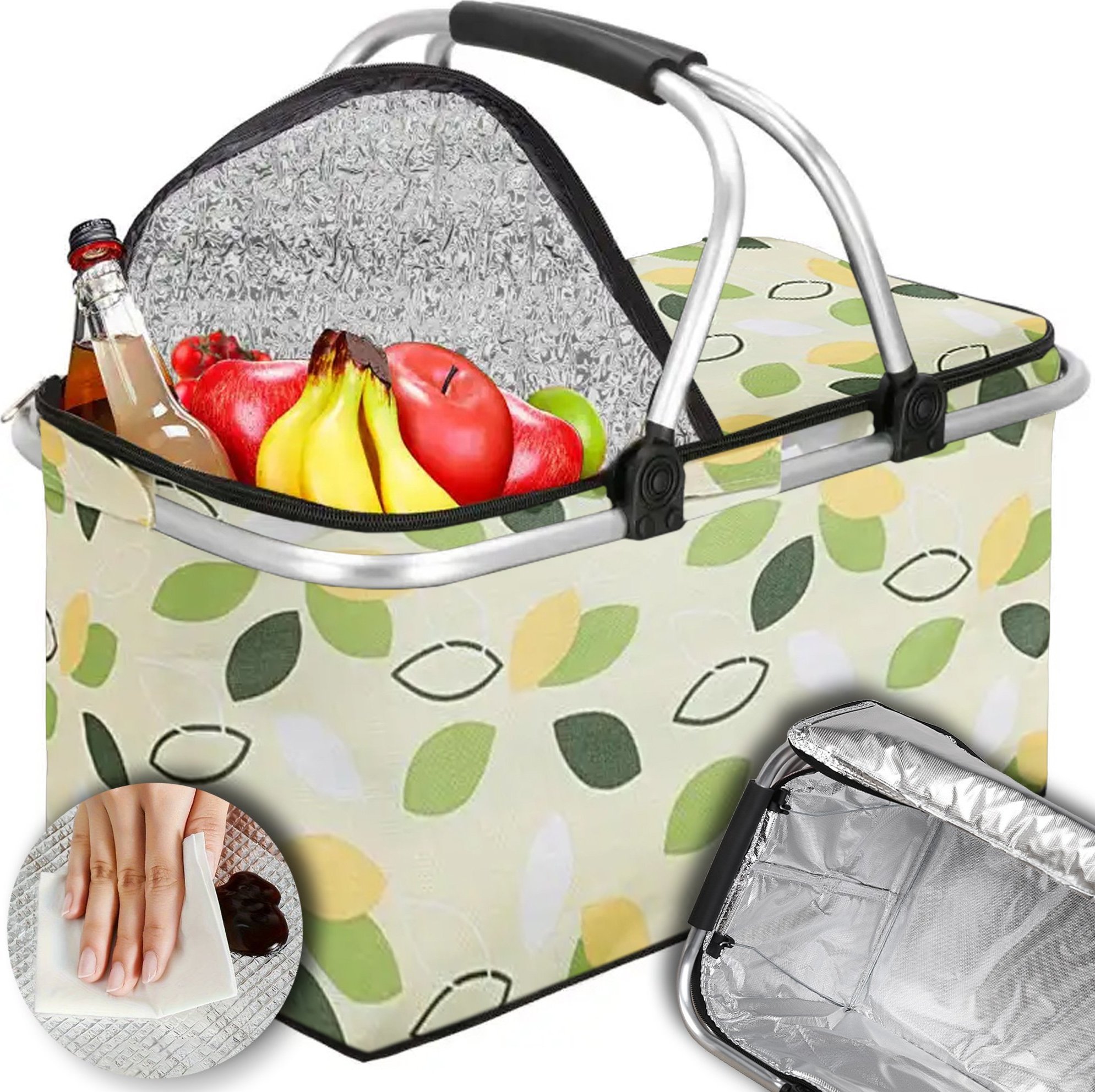 Heckermann Kosz piknikowy Heckermann 30L Żółty