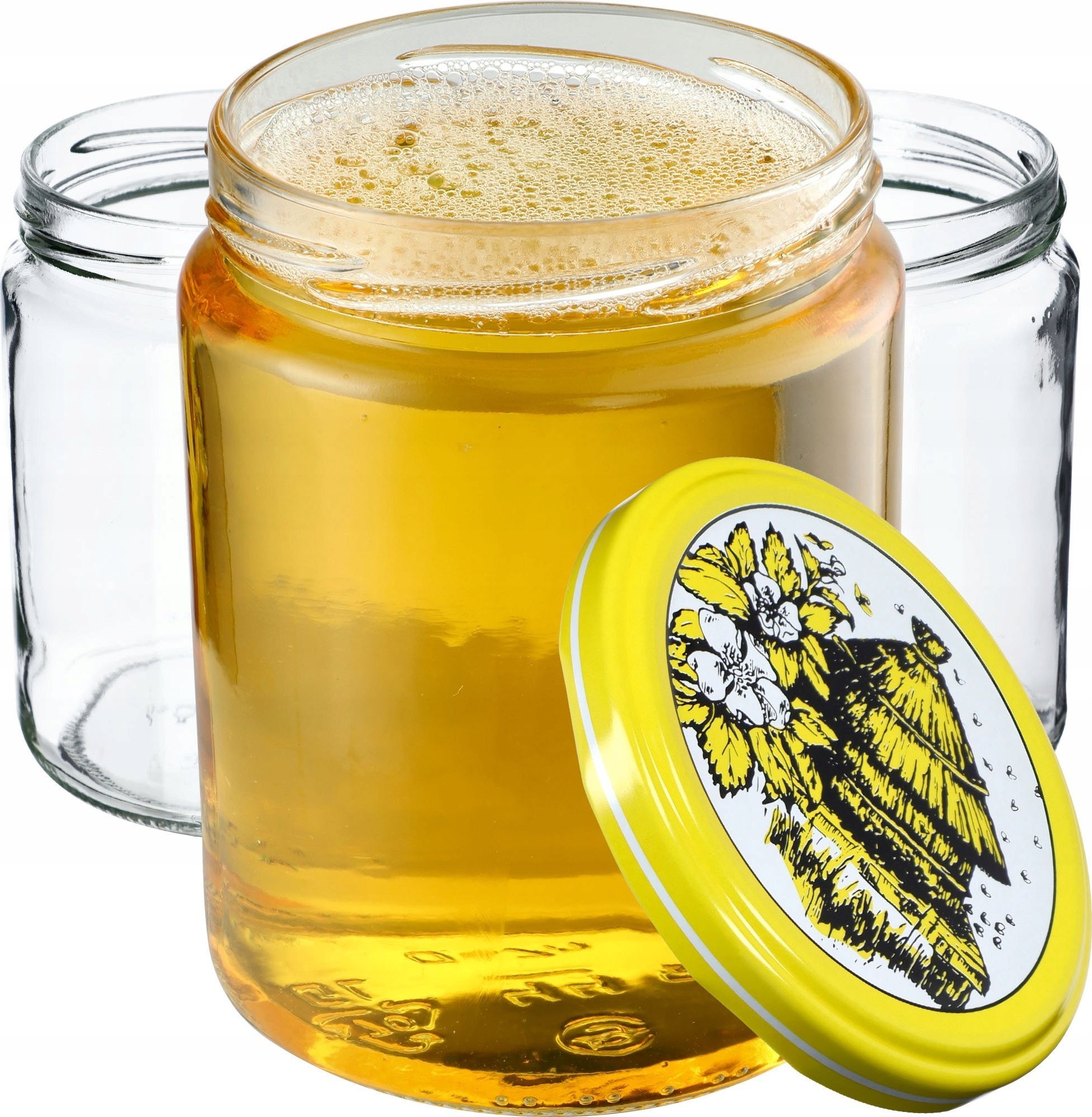 Kadax 48x Słoiki 540ml Słoik Na Miód Dżem Zakrętka 82mm