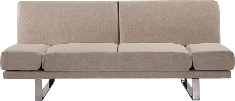 Beliani Sofa rozkładana beżowa YORK