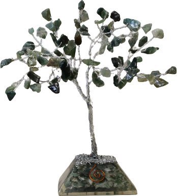 Art-Pol Drzewko Szczęścia z Orgonitem - Agat Mszysty | 80 kamieni