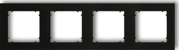 Karlik MINI Ramka poczwórna czarny mat (12MR-4)