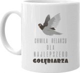 Koszulkowy Chwila relaksu dla najlepszego gołębiarza - kubek z nadrukiem