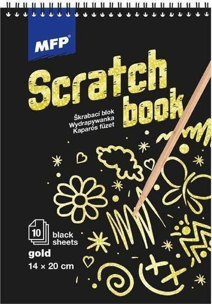 MFP paper wydrapywanka blok 20x14cm 10l czarna/G holo 1032114
