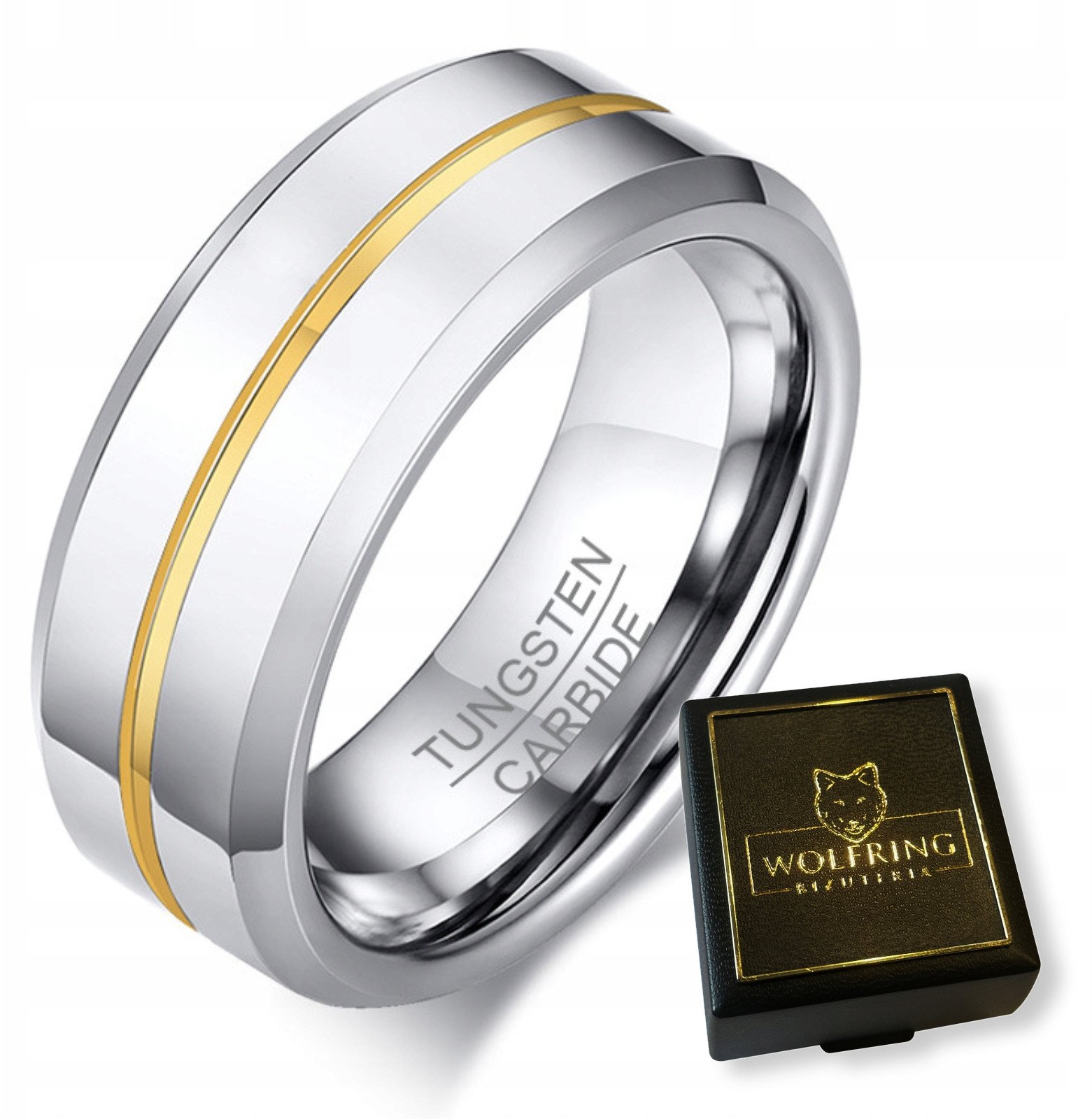 PIERŚCIEŃ OBRĄCZKA z Wolframu WOLFRING EU19 US09