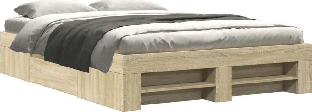 Łóżko bez materaca, dąb sonoma, 140x200 cm