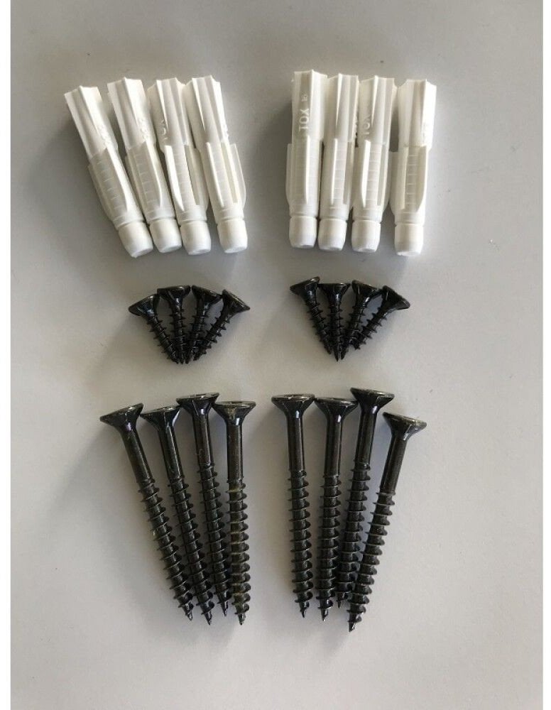 METALKON FIX. 8XSCREWS BLACK