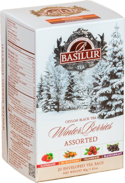 Basilur Basilur WINTER BERRIES zestaw czarnych herbat ZIMOWE JAGODY saszetki - 20 x 2 g