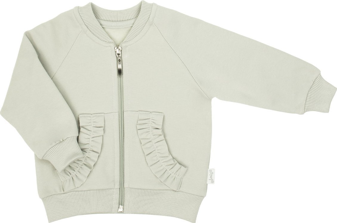 NICOL Bluza dresowa rozpinana dla dziewczynki oliwkowa bomberka Nicol Lizy 134