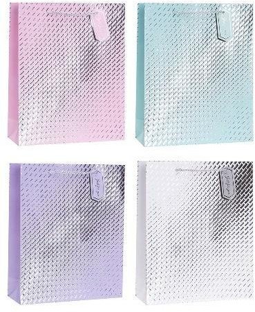 Torebka ozdobna 18x23x8cm hot-stamp mix ROZETTE