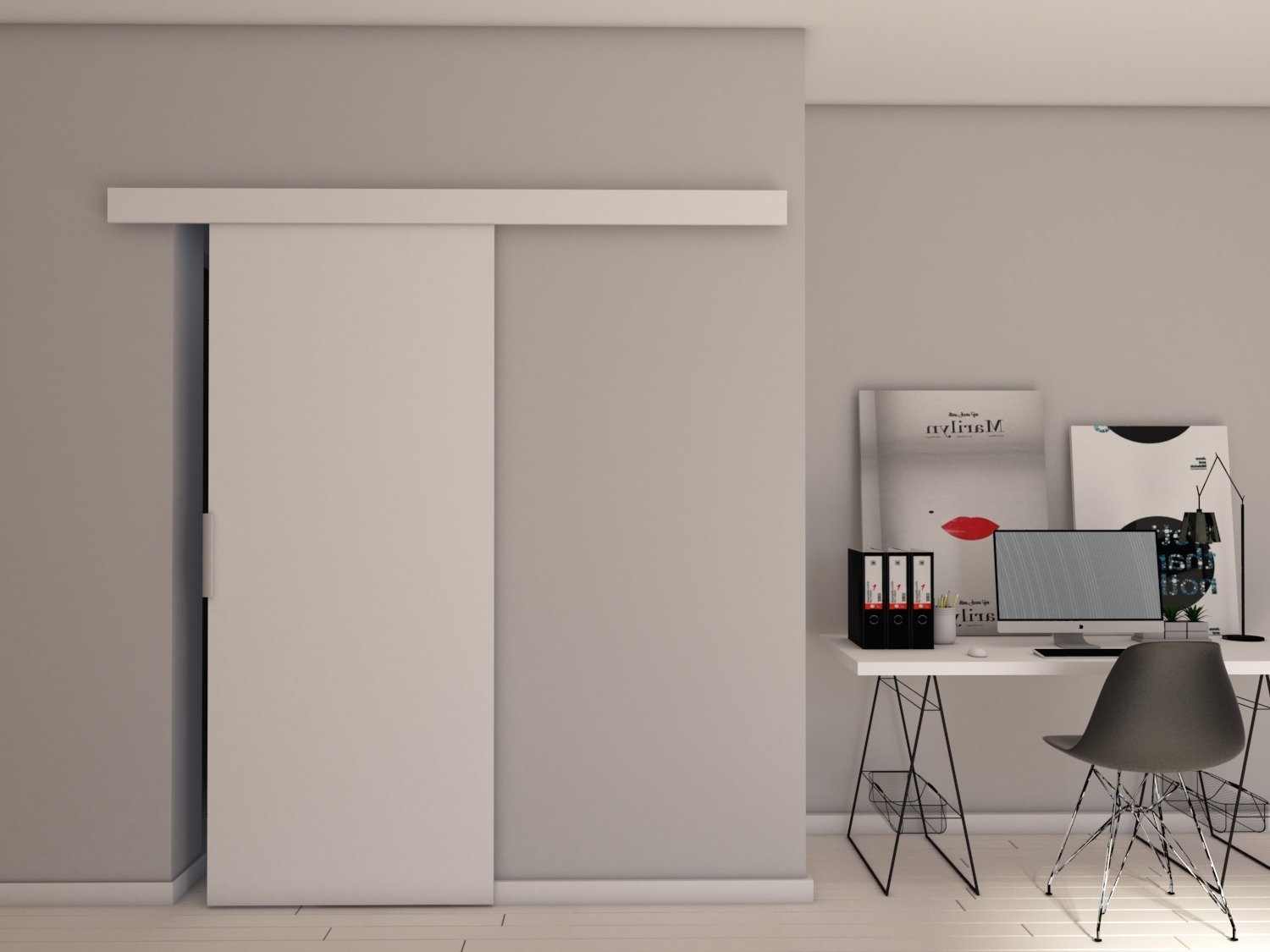 Drzwi Przesuwne Drzwi przesuwne A70 76x205 białe