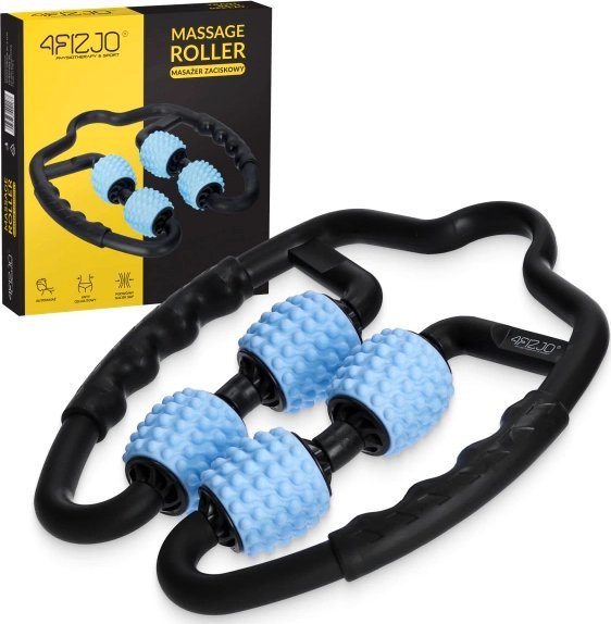Masażer 4fizjo Masażer zaciskowy z wypustkami niebieski