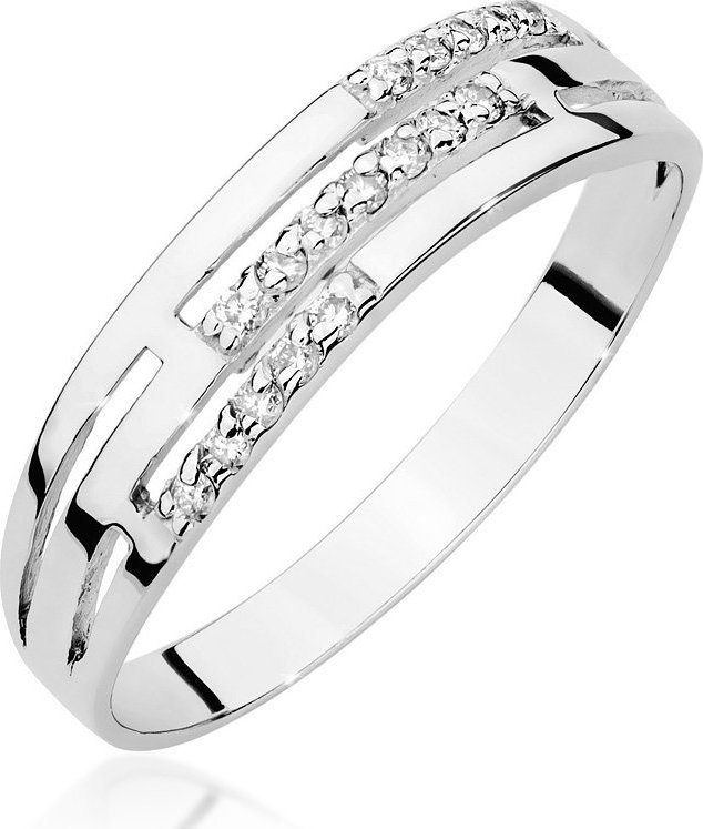 Best Diamonds złoty pierścionek z brylantem 0.15ct 22