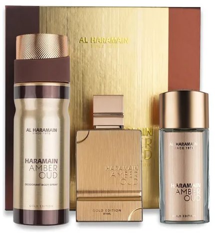 Al Haramain Amber Oud Gold Edition Extreme Perfumes Extrait de Parfum 75ml + 30ml + Deodorant 200ml
