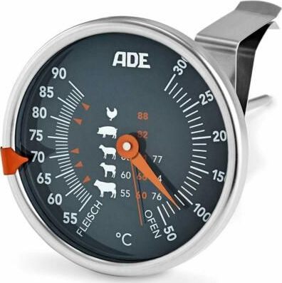 ADE Termometr ADE do mięs, do 300C, śr. 7,5 x 12,5 cm, stal nierdzewna/szkło