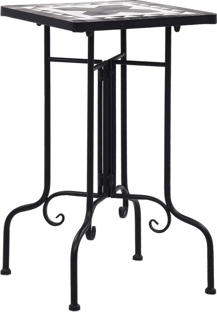 Elior Czarno-biały stolik ceramiczny Barel