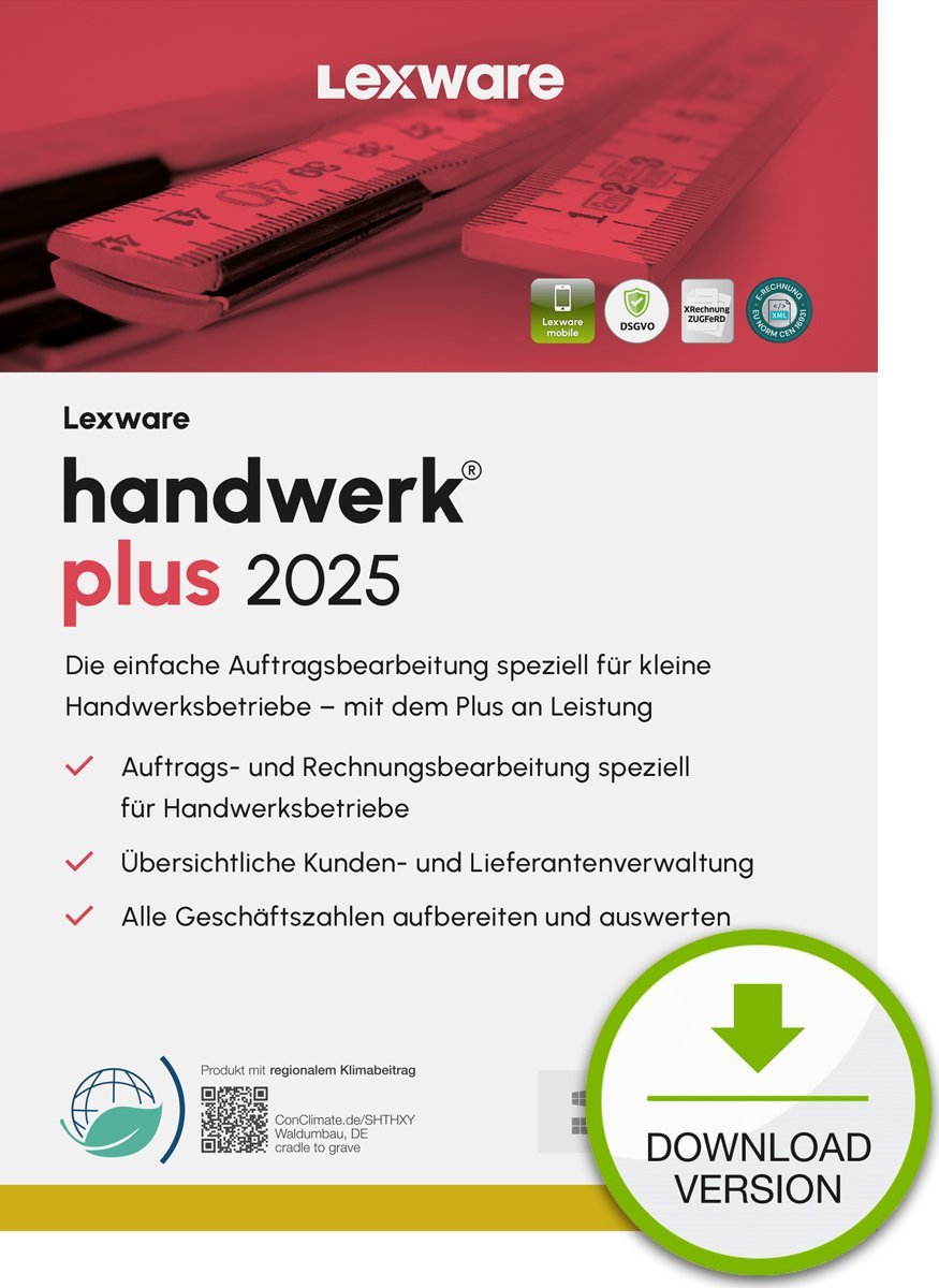 Program Lexware LEXWARE ESD handwerk plus 2025 unbegrenzte Laufzeit Download