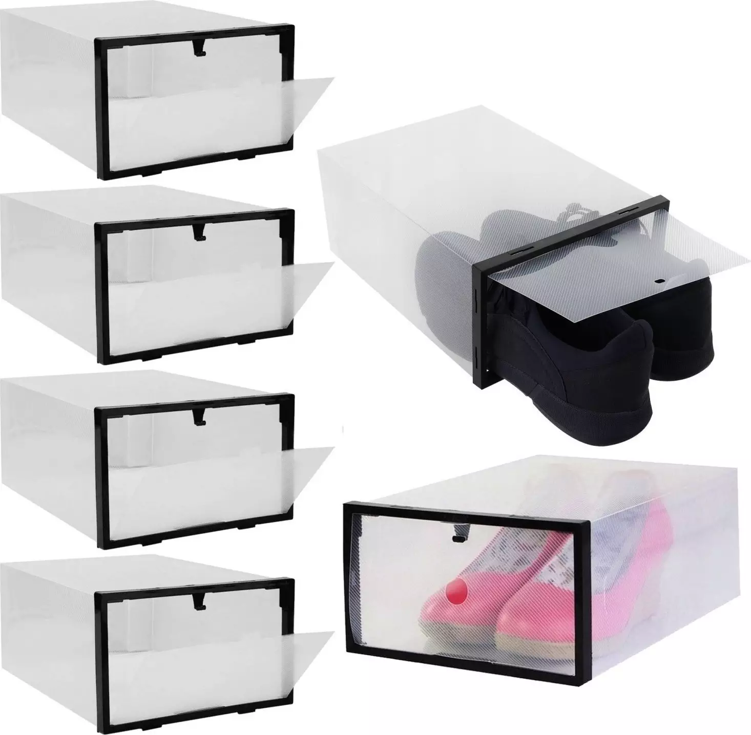 PrzydaSie 4X Pudełko Organizer Pojemnik Na Buty Obuwie Z Klapą