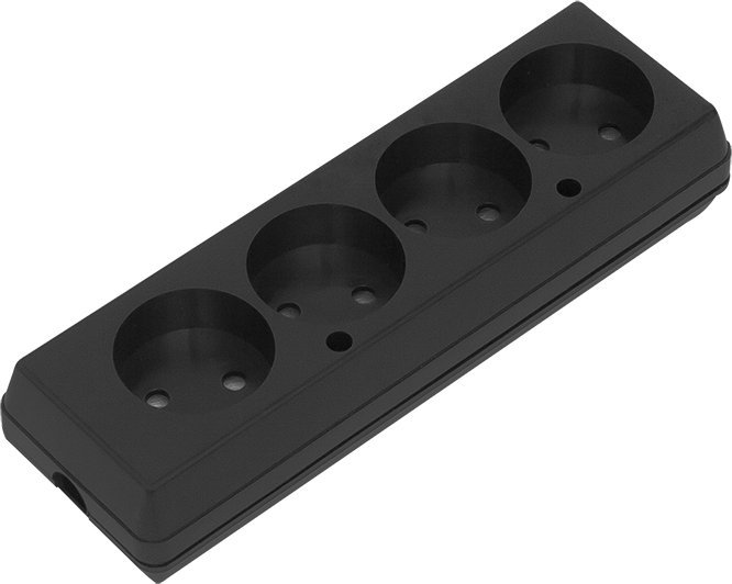 Blow 9351# Gniazdo gn-460 4gniazda bez uziemienia czarne