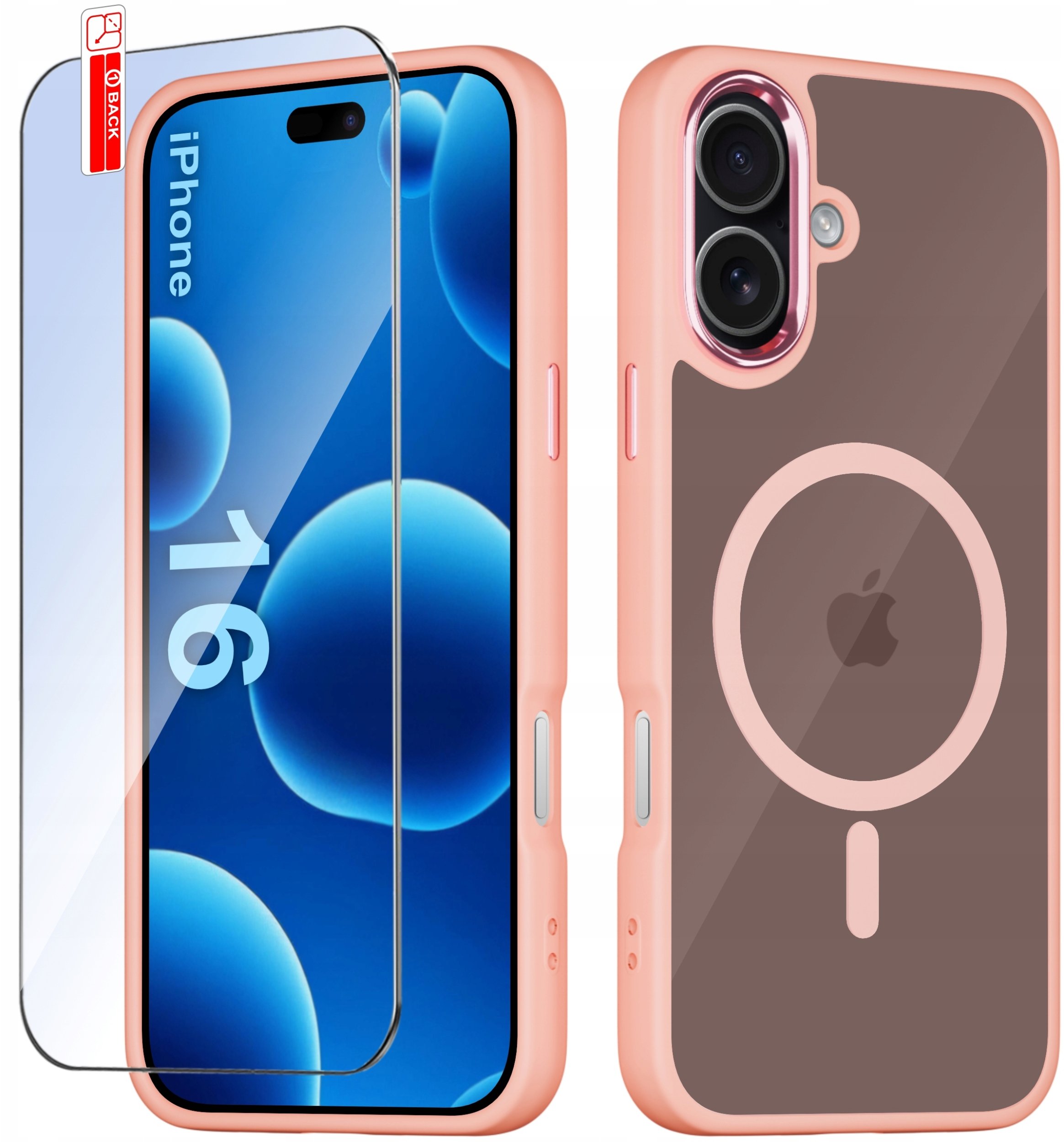 Etui do iPhone 16 CASE do MagSafe MATOWE Magnetyczne PREMIUM + Szkło 9H
