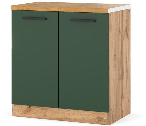 Szafka Kuchenna Stojąca Z Blatem Modułowa Blande 80cm Wotan Zieleń