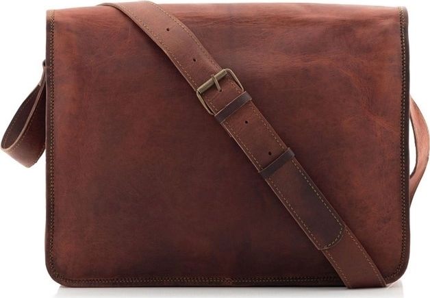 Belveder Torba skórzana vintage brąz Outlander BH73