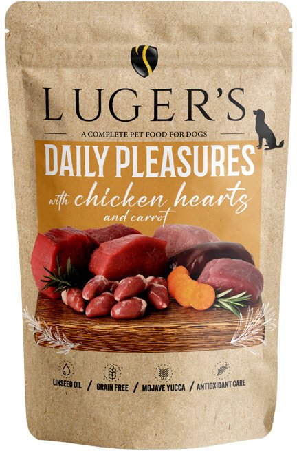 Karma mokra dla psa Luger's Daily Pleasures z sercami z kurczaka i marchewką 500 g