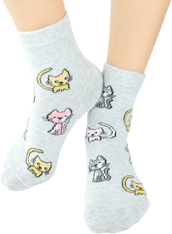 Skarpety dziewczęce bawełniane z ABS SB007-G-03-E EUR 23-26