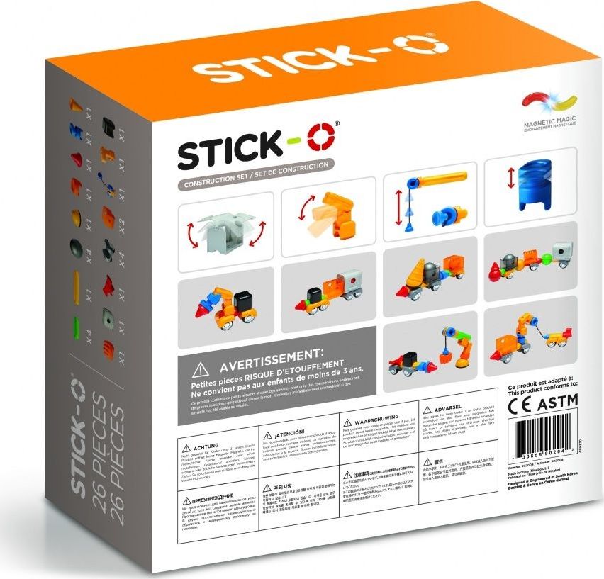 Magformers Klocki magnetyczne Stick-O zestaw konstrukcyjny 26 elementów (005-902004)