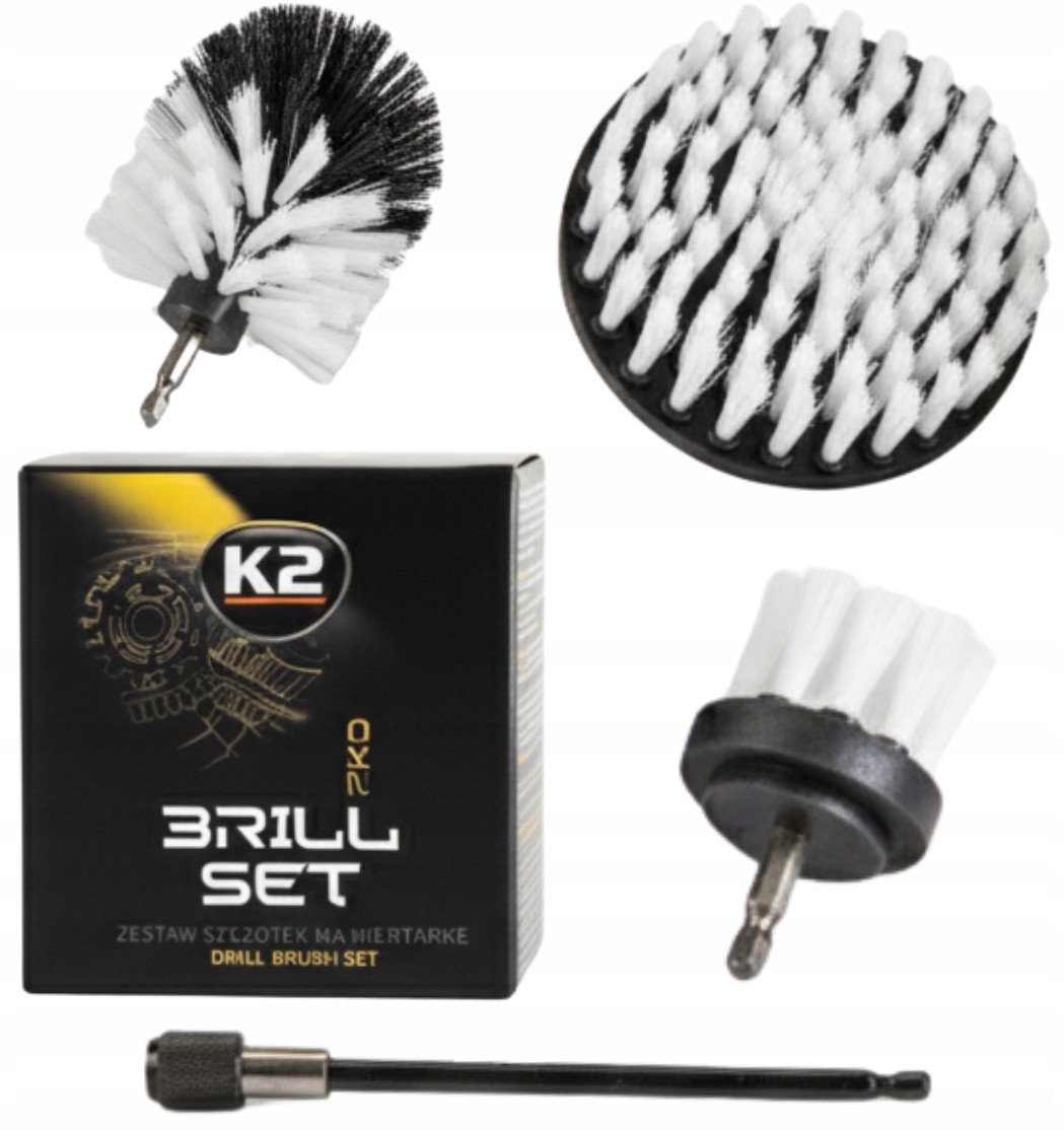 K2 ZESTAW SZCZOTEK NA WKRĘTARKĘ BRILL SET PRO 3szt