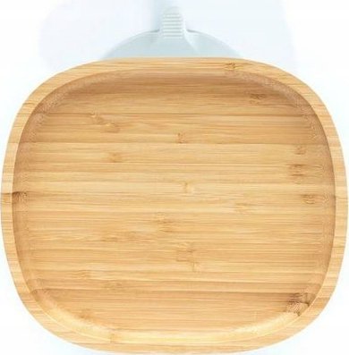 ECO RASCALS ECORASCALS* Talerzyk bambusowy z przyssawką różowy