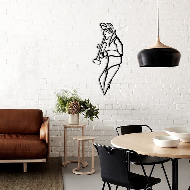 Pirudem Muzyk - metalowa ozdoba ścienna 700 x 300 mm