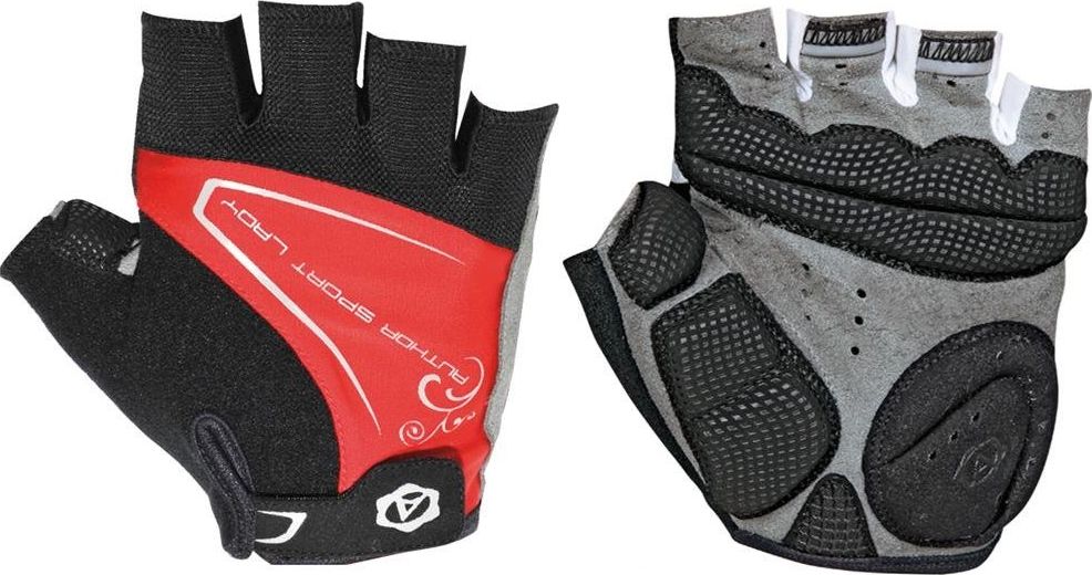 Author Rękawiczki rowerowe AuthorLady Comfort Gel czarno-czerwone L uniwersalny