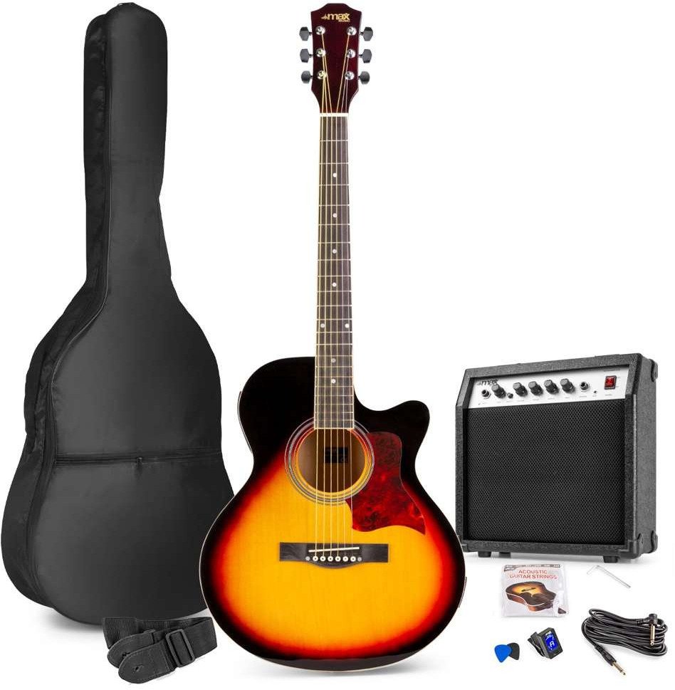 Zestaw: Gitara elektroakustyczna ShowKit Max sunburst+ wzmacniacz+ akcesoria one size
