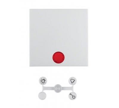 Hager Klawisz pojedynczy z 5 soczewkami do łączników biały (5316218999)