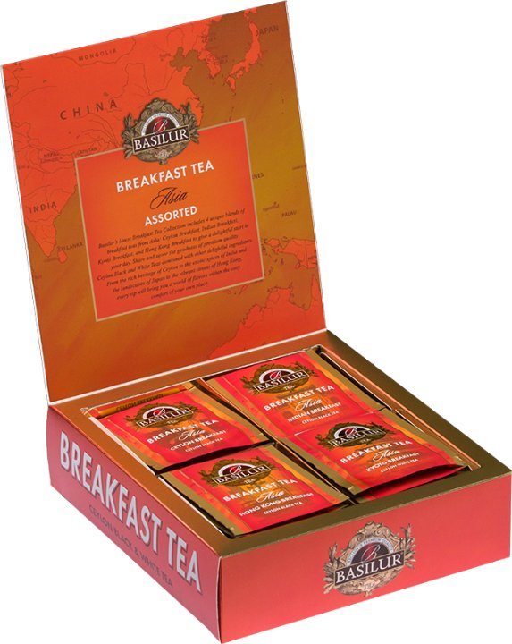Basilur Basilur BREAKFAST TEA ASIA zestaw herbat 4 smaki w torebkach HERBACIARKA - 40 szt.