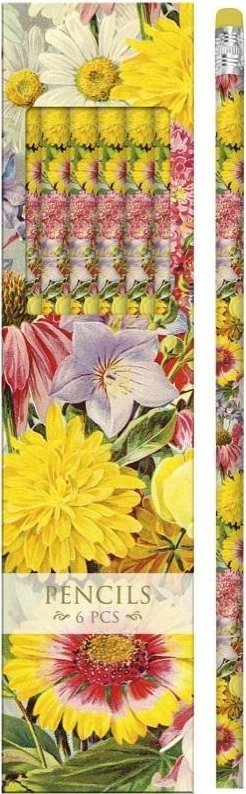 Ołówki ozdobne STPEN27 letnie kwiaty - 6 sztuk