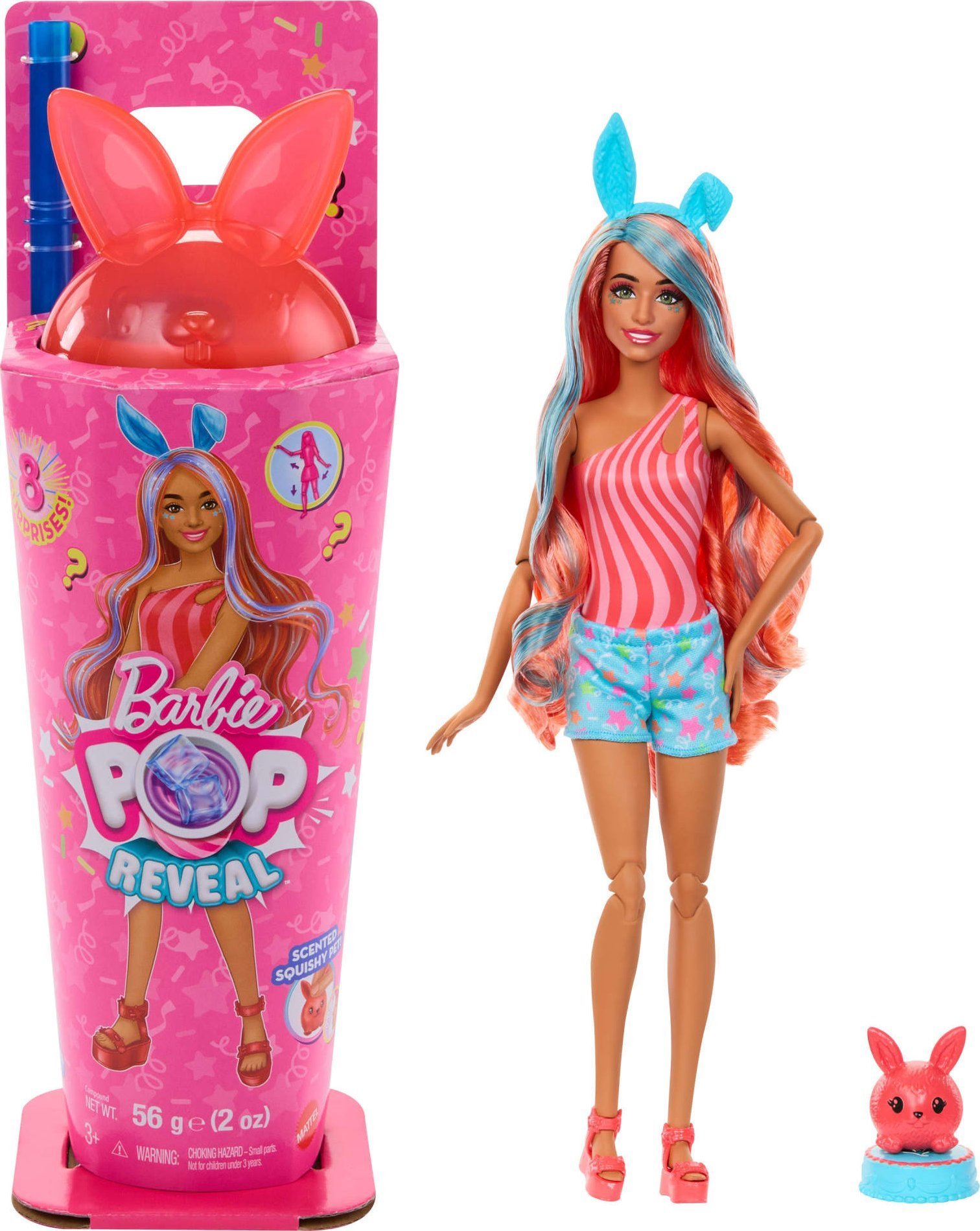 „Barbie POP Reveal Animal Party“ siurprizų rinkinys - katytė (JCN87)