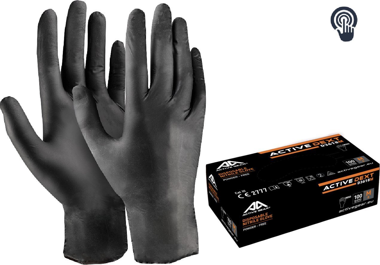 AVO+ Active Gear nitrile gloves M, 100 pcs.