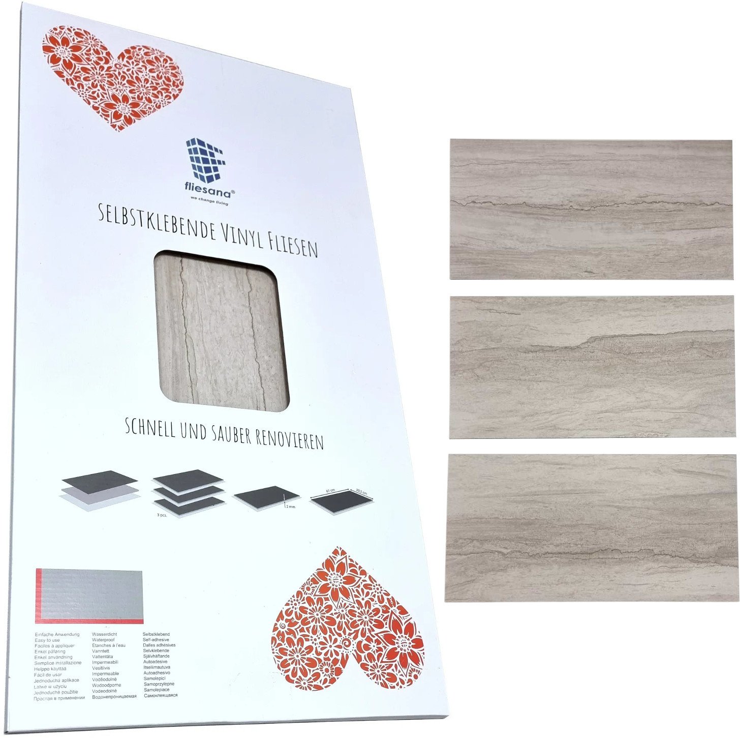 3 sztuk MNS KLINT Fliesana - Wodoodporne płytki