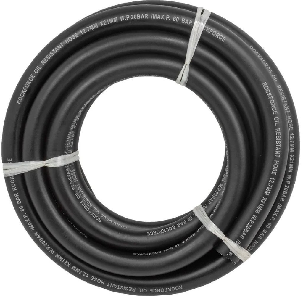 Rockforce Wąż gumowy zbrojony olejoodporny 12.7mm x 5m