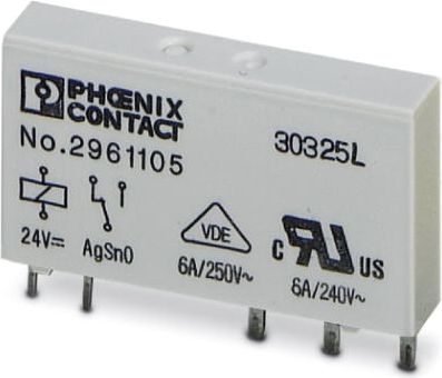 Phoenix Contact Przekaźnik interfejsowy 1P 6A 24V DC REL-MR-24DC/21AU (2961121)