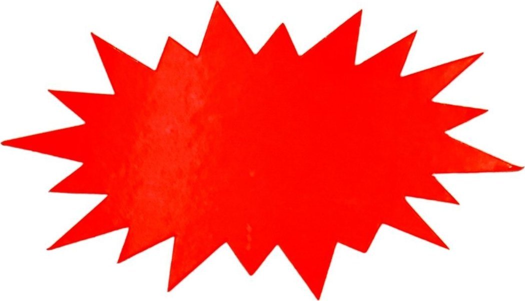 StudioCen Gwiazdki promocyjne czerwone- 10 sztuk