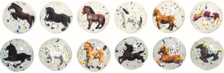 Goki Piłeczka kauczukowa, konie 3D, 6 wzorów (FB249)