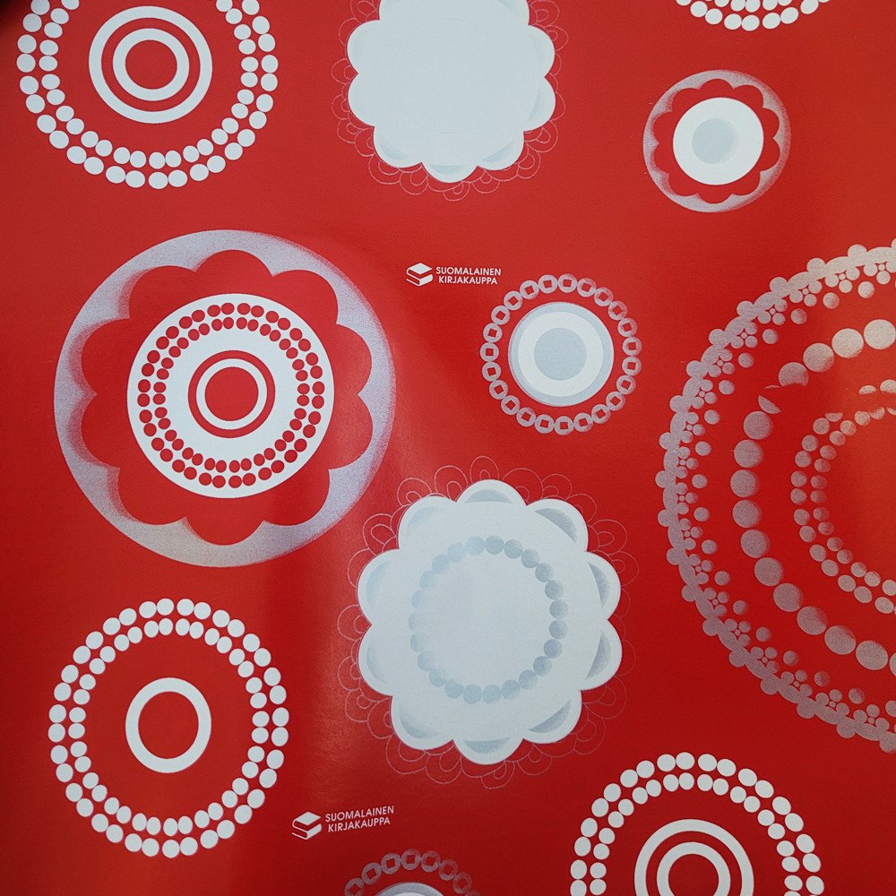 Papier czerwony do prezentów 57cmx25m 25m39